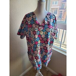 Cancer Awareness Scrub - Size XL - 19 W x 29L